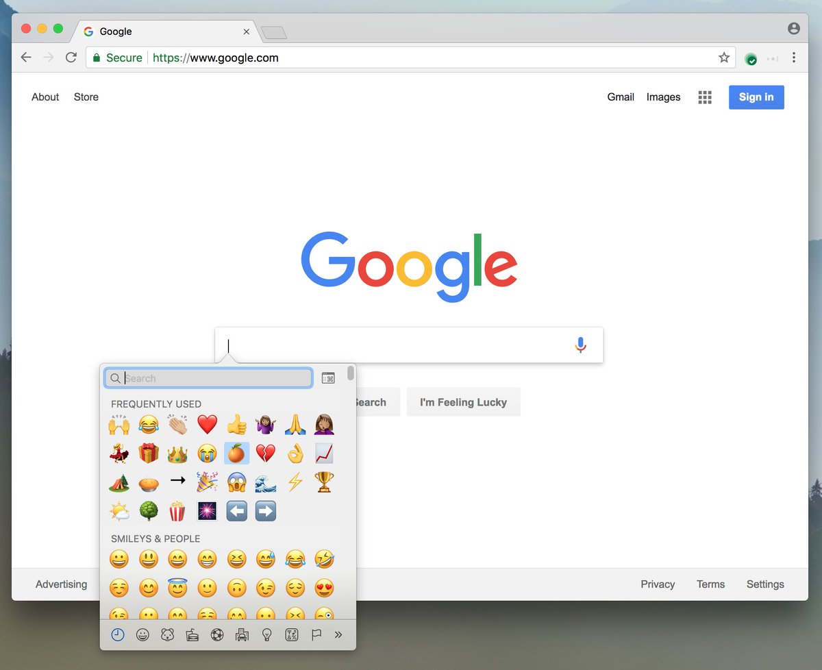 how to use the shortcut for emojis on mac