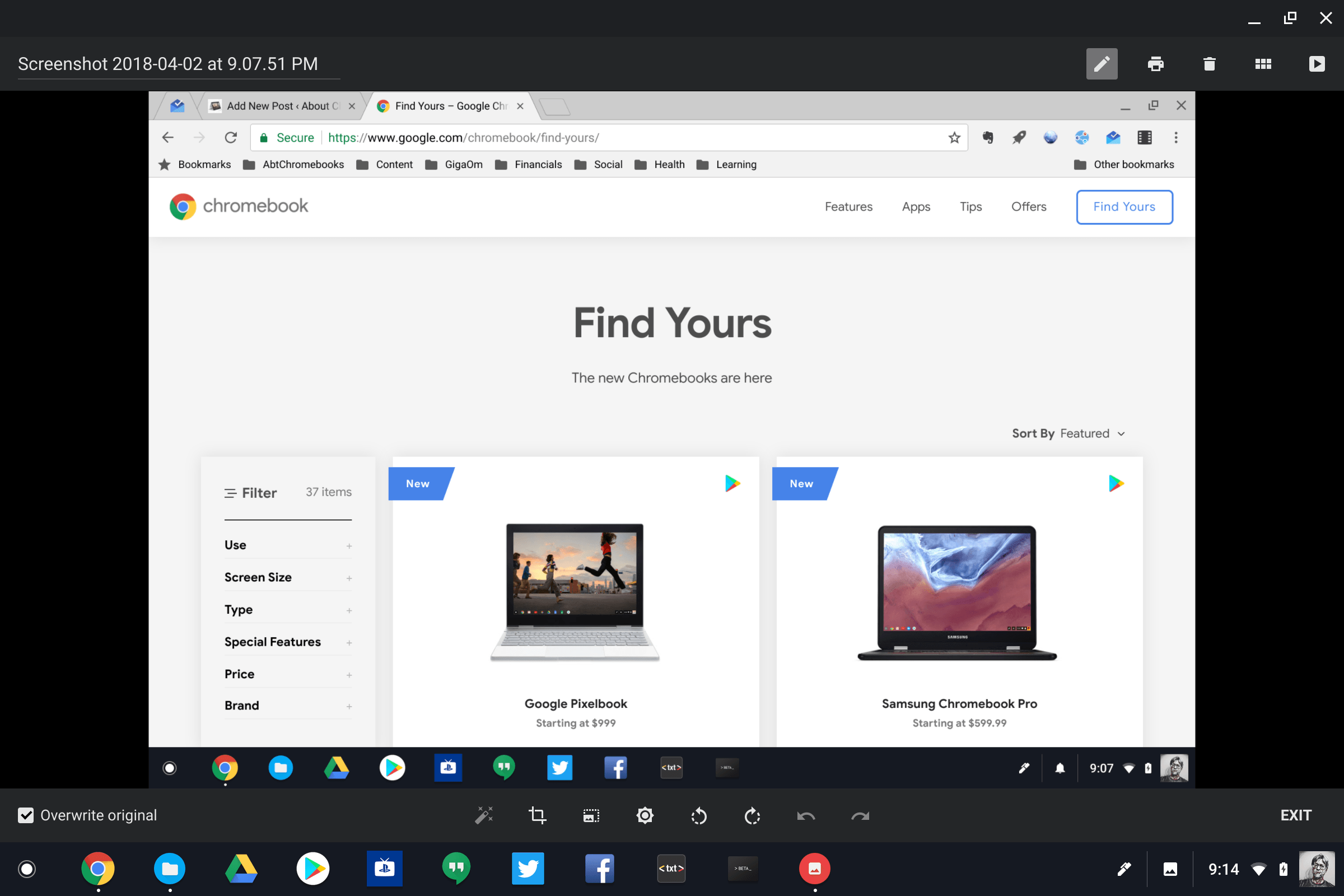 How To Take And Edit A Screenshot On A Chromebook