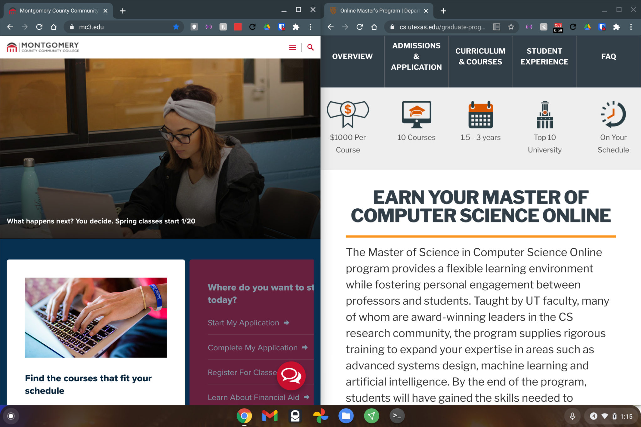 How to view apps or browser tabs side-by-side on a Chromebook - About