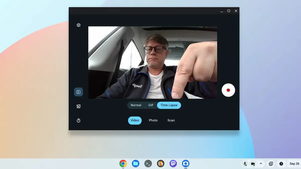 Time Lapse video mode on a Chromebook